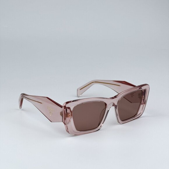 Prada PR08YS 19Q10D Transparent Peach Light Brown Cat Eye Unisex - Picture 7 of 12